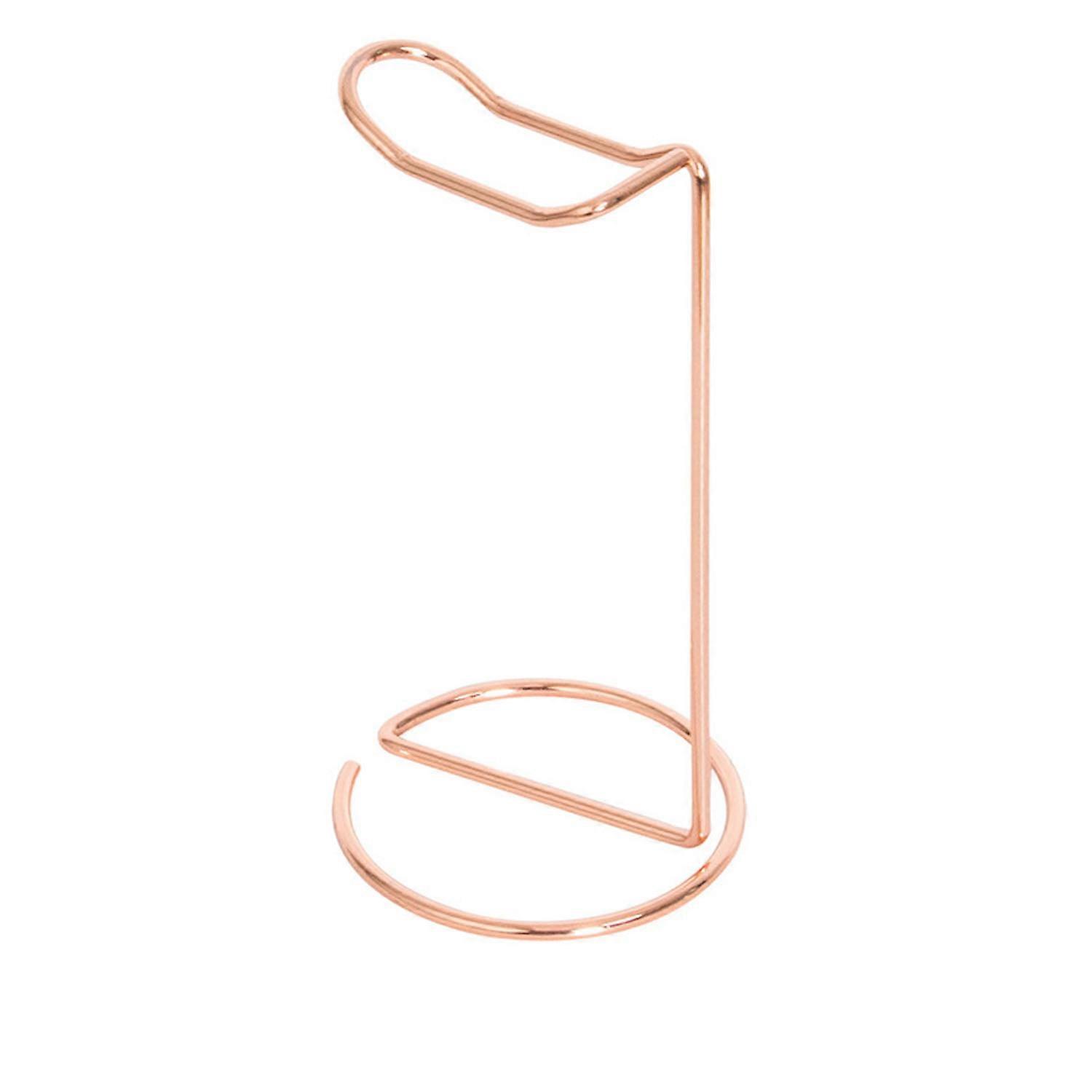 rose gold headphone stand with metal base