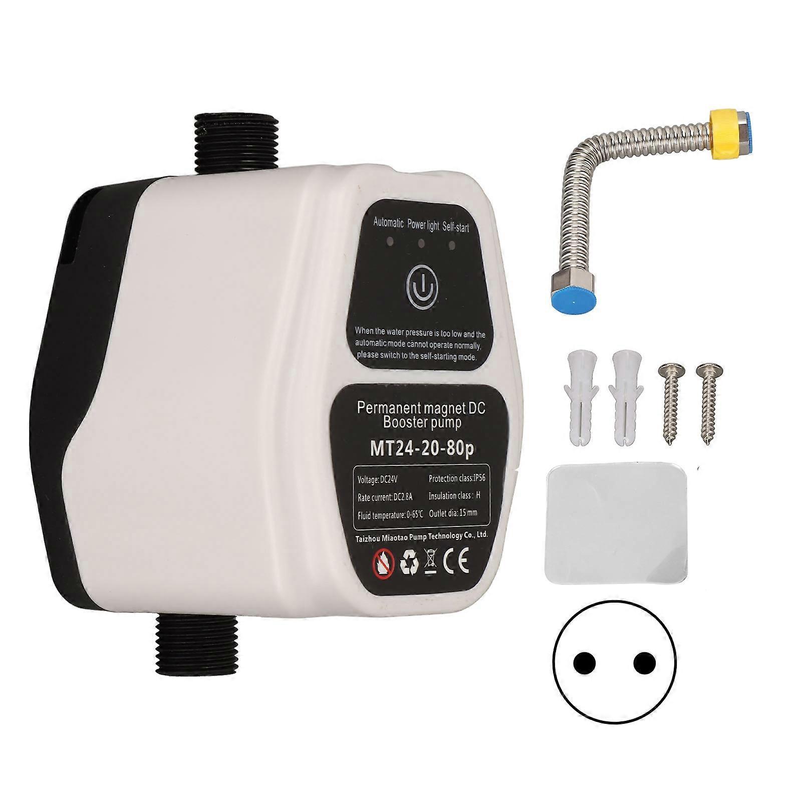 Pompe de surpression d’eau automatique douche Boosting Pompe à courant continu murale à recirculation 100?240V Prise UE