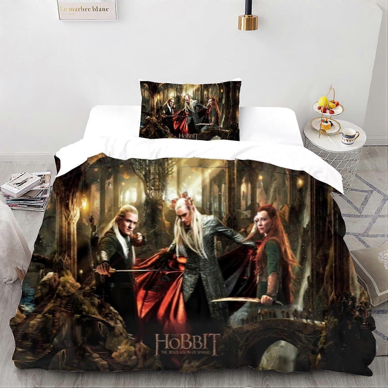 3D sängkläder Set Lionel Messi Tryckt Påslakan Set 3 st Mjukt Mikrofiber Påslakan Täcke med 2 örngott (135*200 CM)