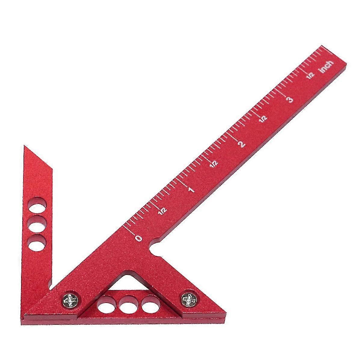 Center Finder Woodworking Square 45/90 Degree Right Angle Line Gauge Center Scribe Carpenter Ruler