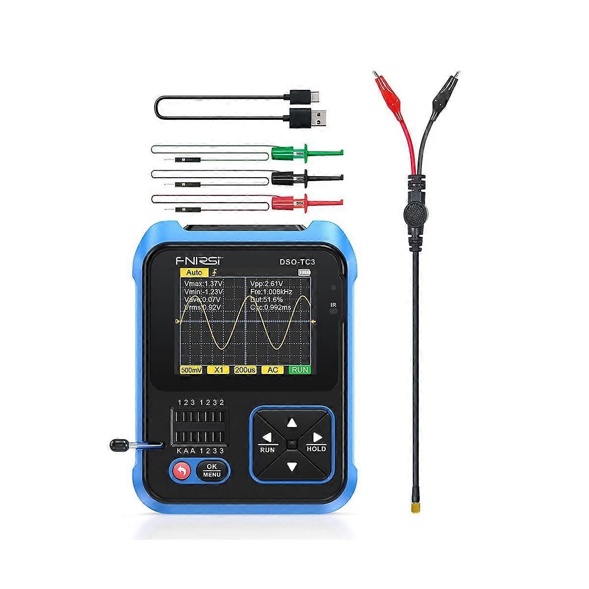 -TC3 Digital Oscilloscope Transistor Tester LCR Meter 3 in 1 Multifunction Electronic Component Te