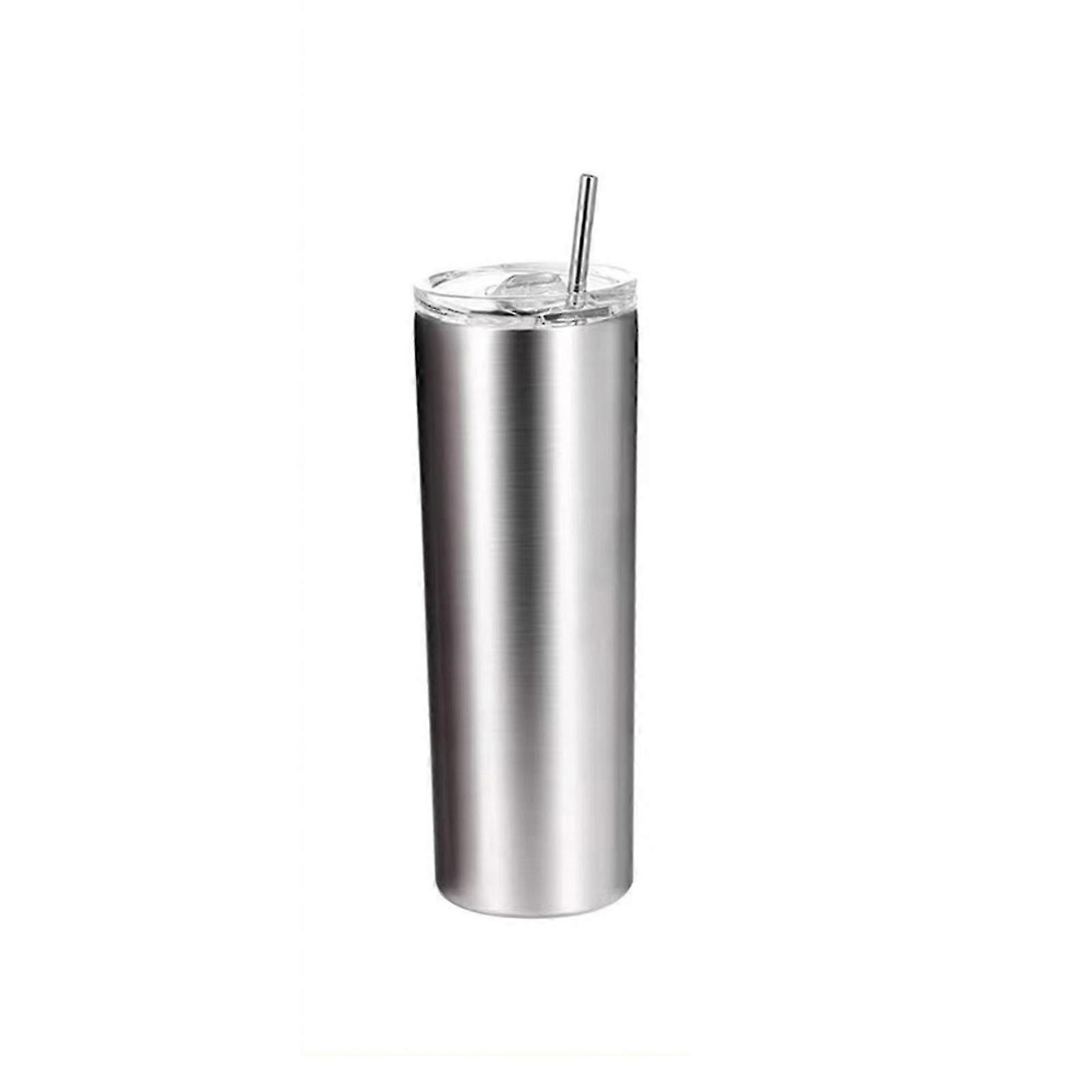20oz Water Cup Eco-friendly Double couche Stainless Steel Insulated Tumbler avec paille pour la maison Q