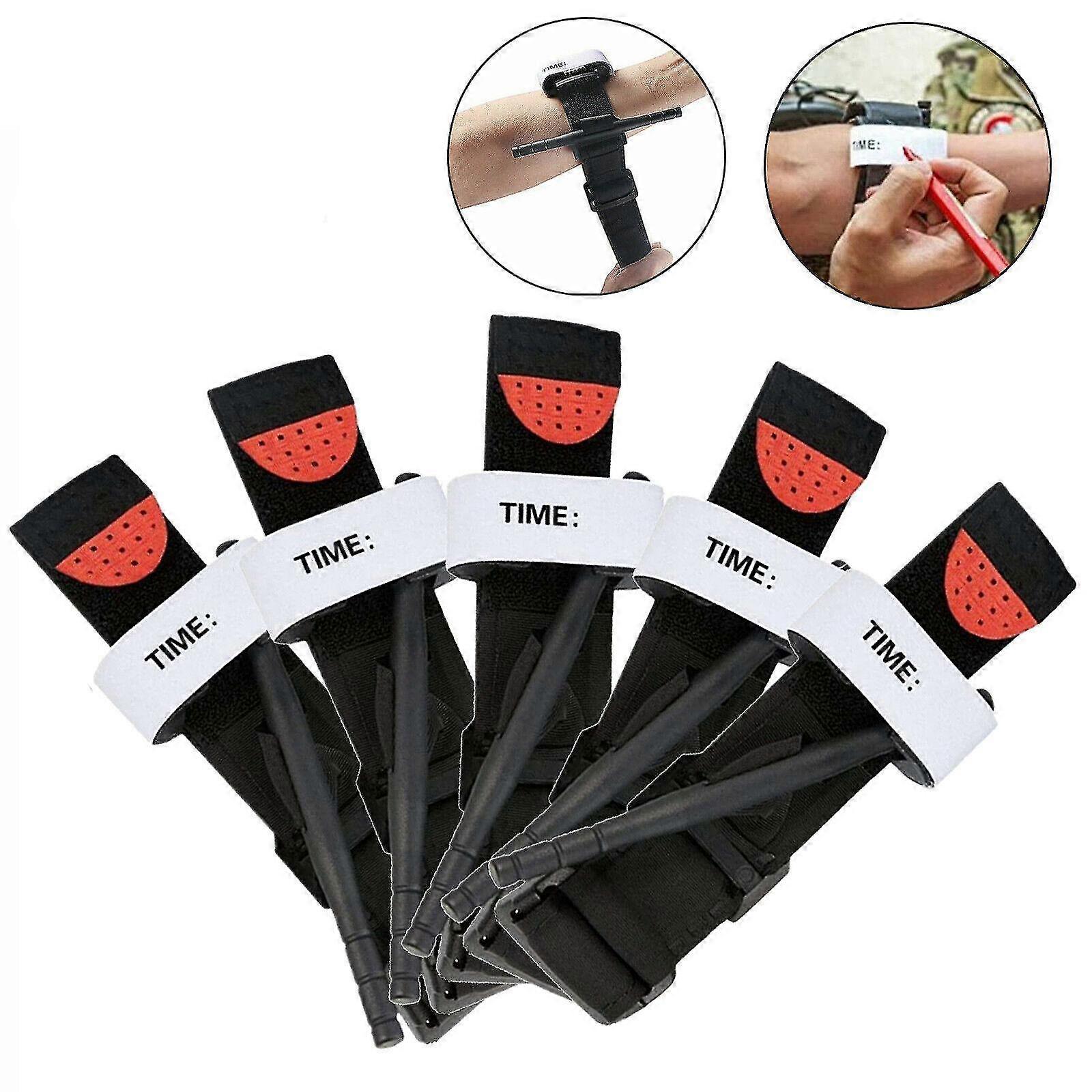 Kit de primeiros socorros de emergência para áreas externas com 5 peças de torniquete rápido de aplicação com uma mão