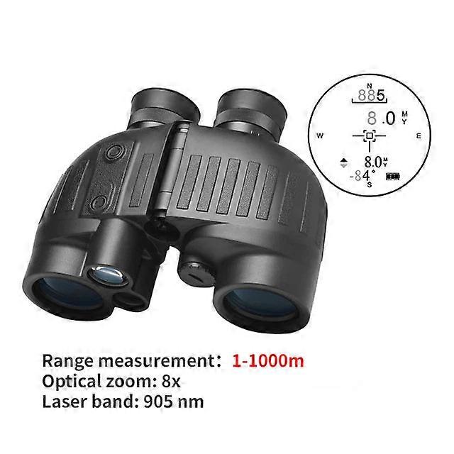 1500M For Adults 8x40 With Rangefinder And Compass Ip65 Waterproof Marine Uhd Binoculars Field Of View 8°,