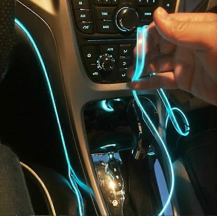 5m Car Interior Accessories Atmosphere Lamp Cold Light Line Diy Decorative Dashboard Console Auto Led Ambient Lights