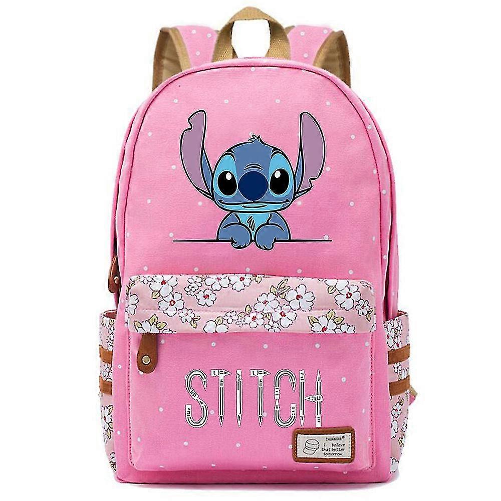 New Kawaii Disney Stitch Boy Girl Kids School Book Bags Women Bagpack Teenagers Schoolbags Canvas Travel Laptop Backpack