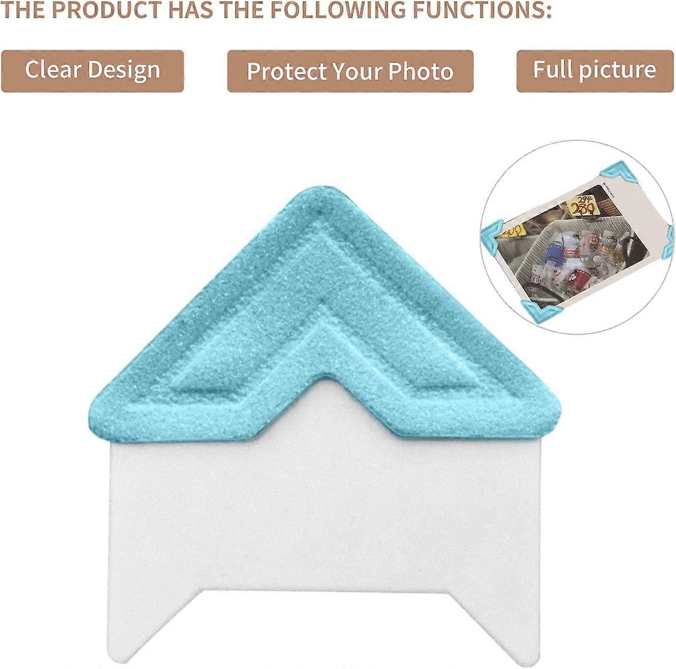 10 Sheets 240 Pcs Shiny Blue Photo Corners Mounting Self Adhesive for DIY Photo Album Journal