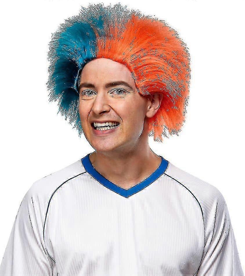 Wig For Sports Fun Teal Orange