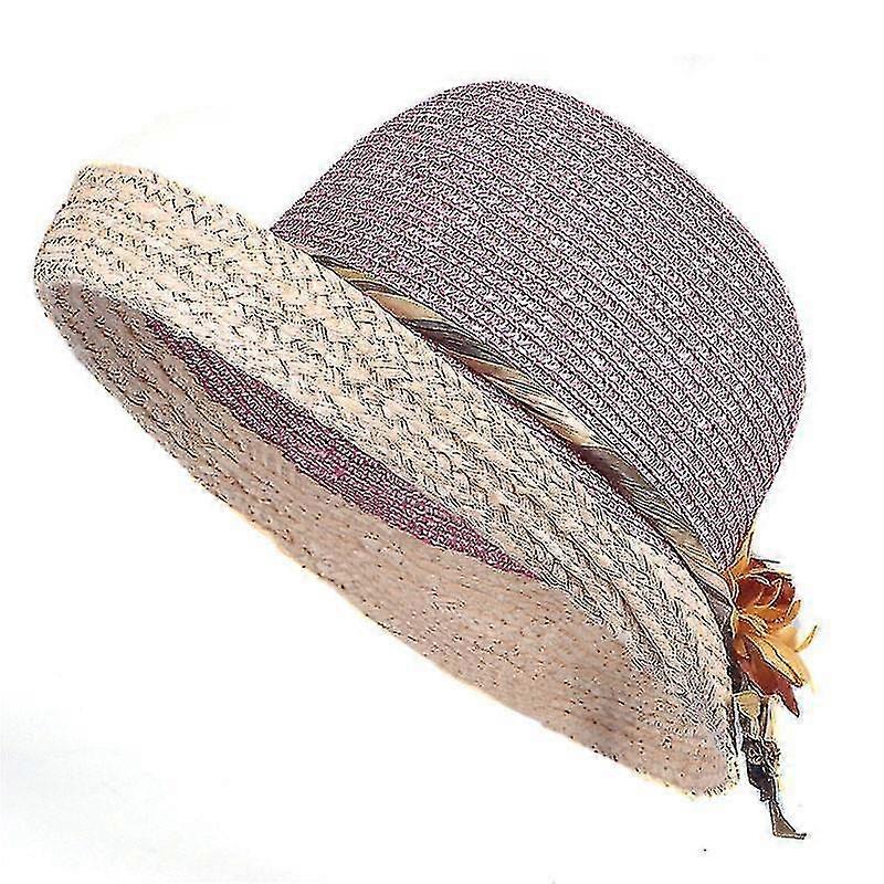 Summer Hat Women Raffia Straw Cap