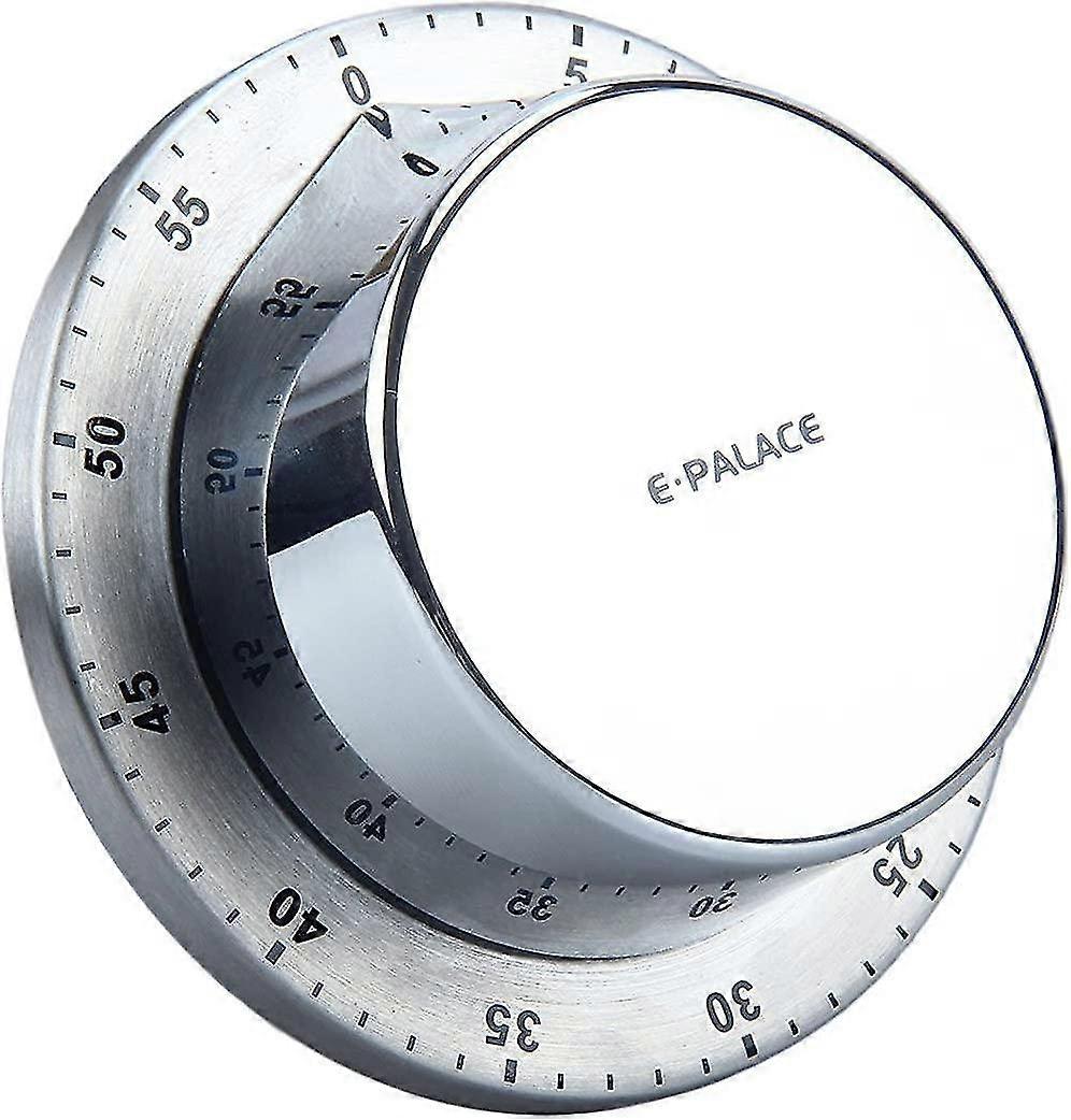 Kitchen Timer for Kitchen Silver Electronic Magnetic 60 Minutes, Countdown Stopwatch, Clock Mode, Al