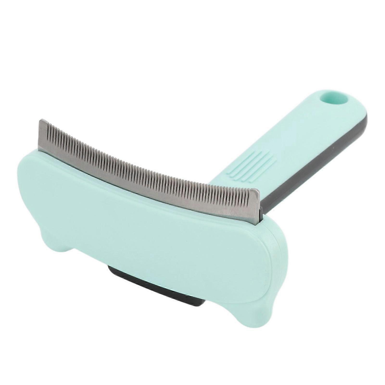 Cat Deshedding Brush with Self Cleaning Feature Ergonomic Handle