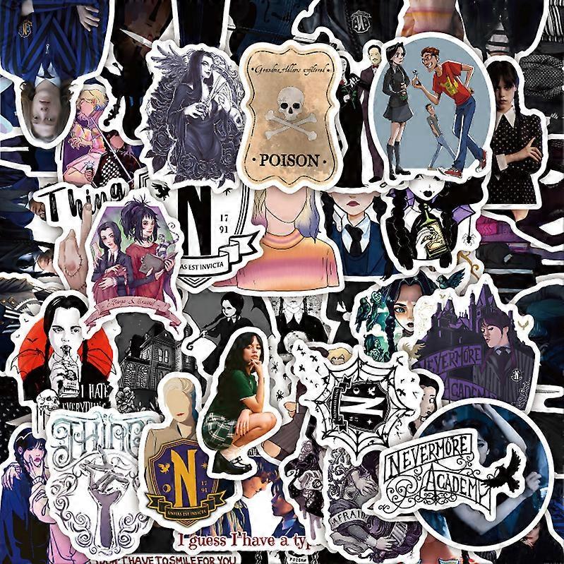 100pcs Decal Stickers Gothic Stickers for Laptops Skateboard