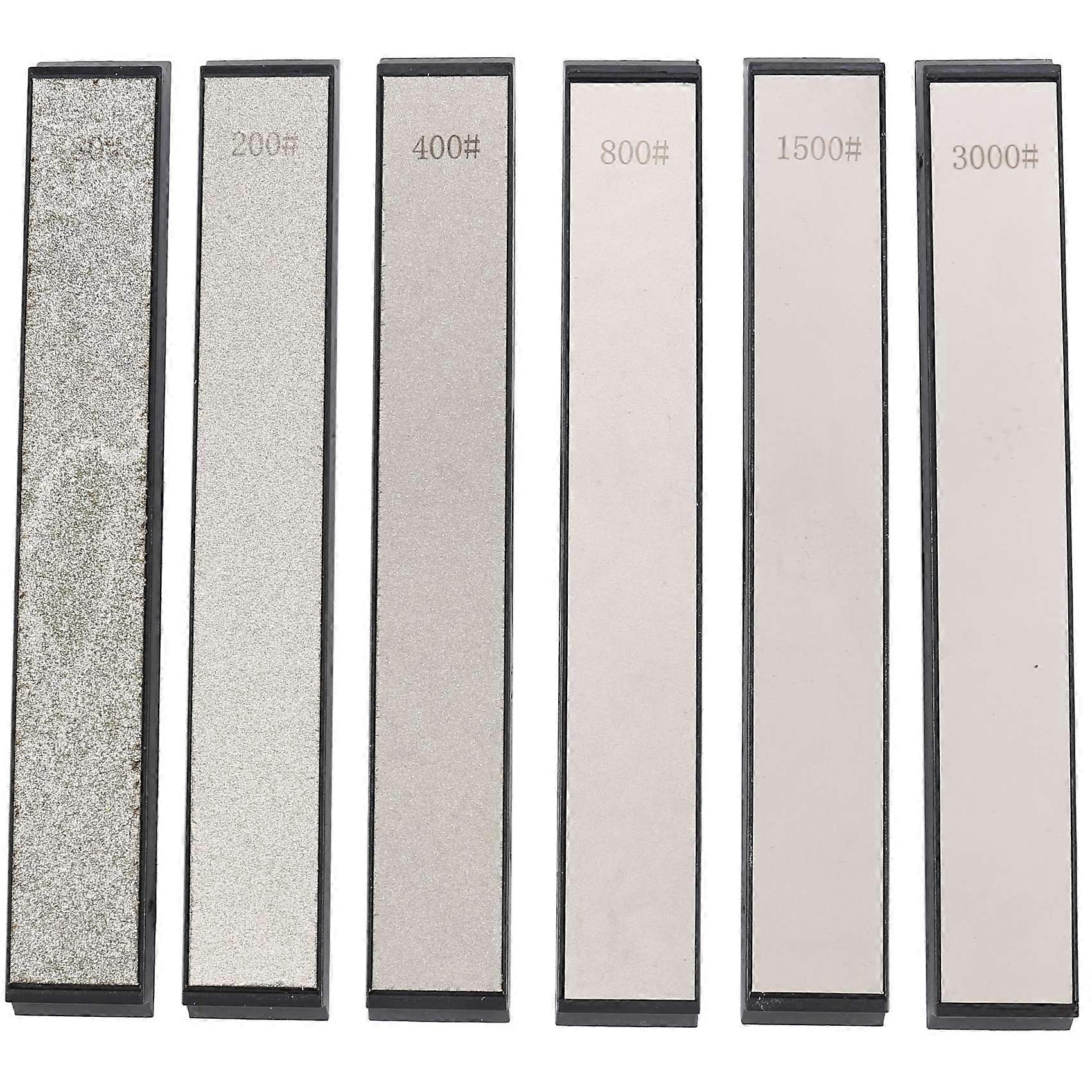 6Pcs 80 200 400 800 1500 3000 Grit Diamond Sharpener Sharpener Diamond Knife Sharpener