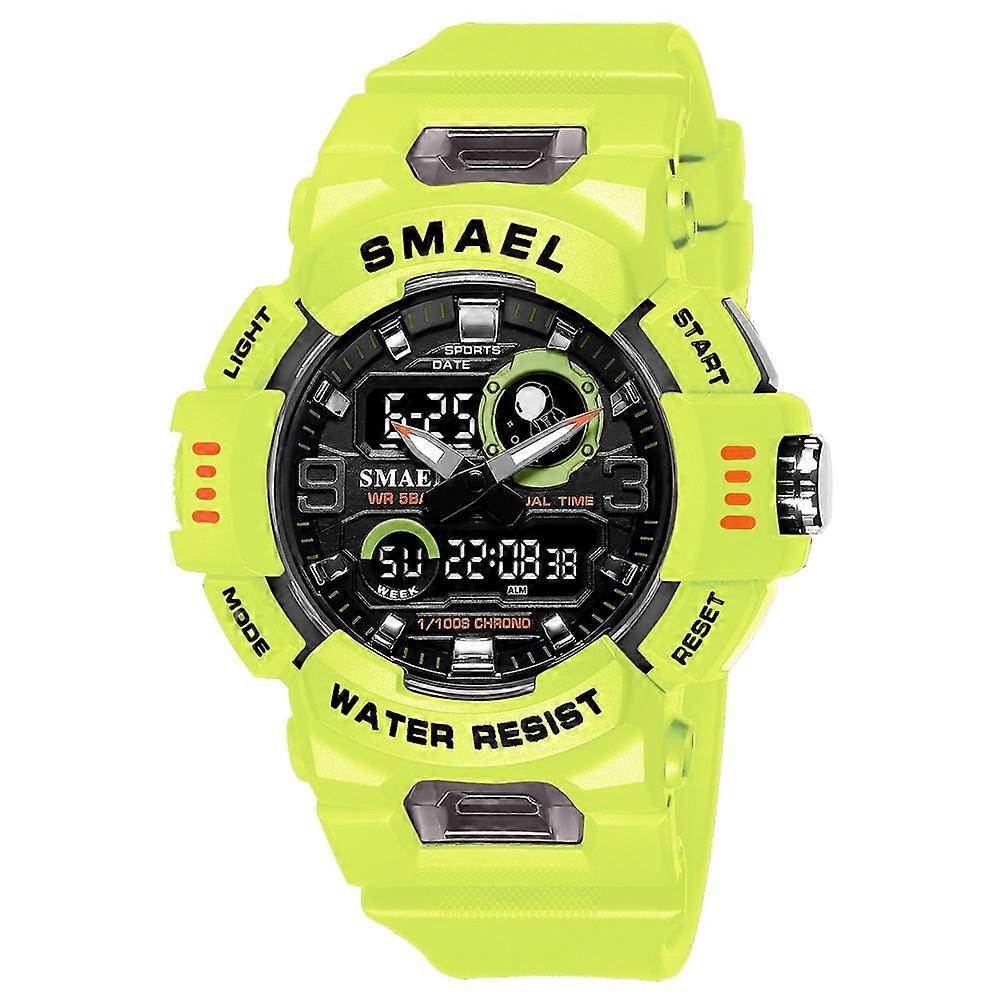 SMAEL Sport Watch for Men LED Light Alarm Digital Clock Dual Time Display Auto Date Backlight Youth Quartz Wristwatches Male