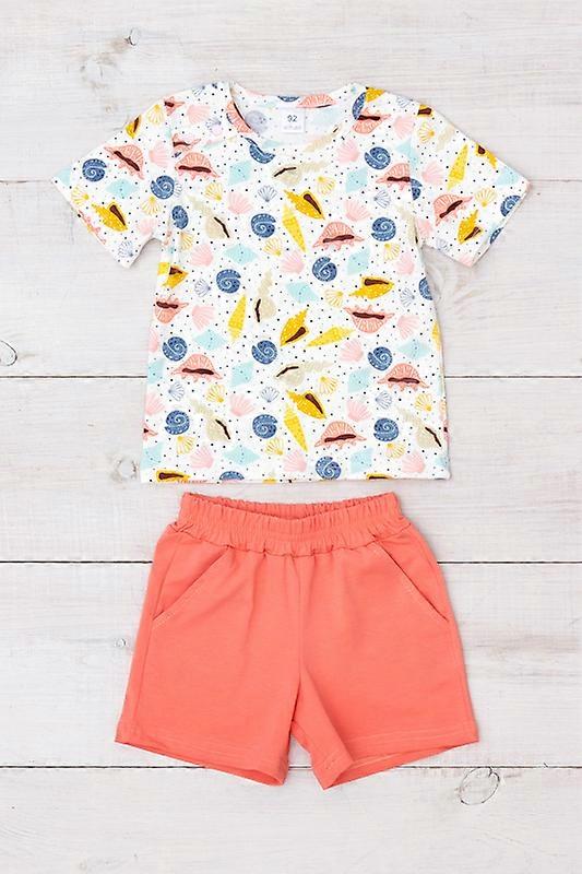 Infant Girls’ Cotton Summer Set – Round Neck Tee & Easy-Fit Shorts, Summer, HC 5070-043-5