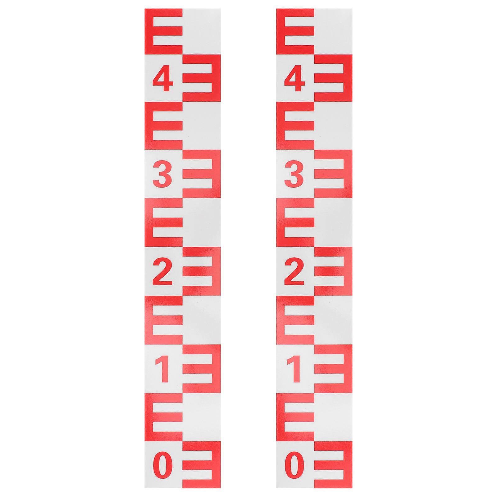 2Pcs Water Level Sticker Water Level Gauge Self-adhesive Pool Water Level Measuring Gauge