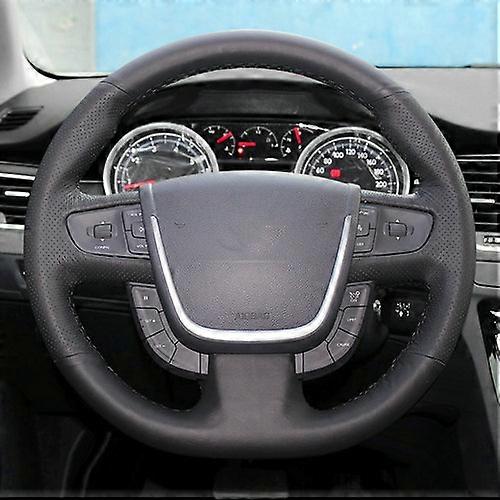 אביזרים לרכב עור תפור ביד כיסוי ההגה לרכב פיג'ו 508 2011-2008 SW 2012 2013 2014 2015 2016 2017