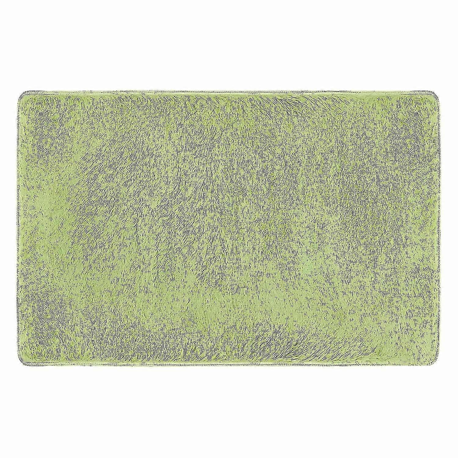 Fluffy Rugs Compatible With Bedroom,With Backing Non-Slip Points(4x6 Feet,Green)