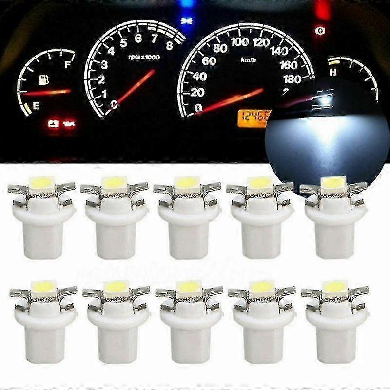 10pcs T5 B8.5d Led Car Lights Dashboard Instrument Light Low Power 5050 Smd Automobile Dashboard
