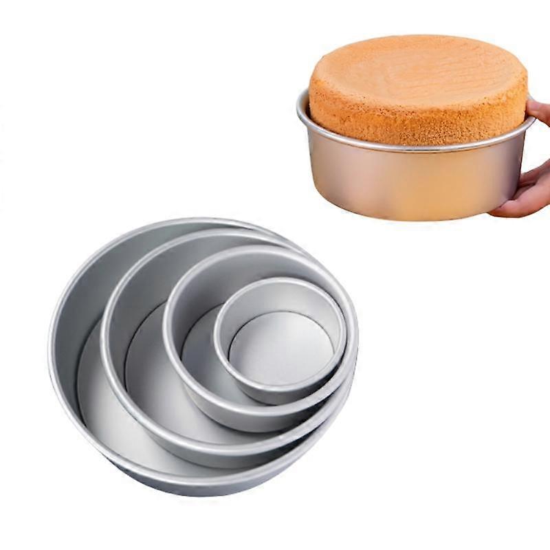 Cake Mold Baking Tool with Removable Bottom, Round Aluminum Alloy Baking Mold