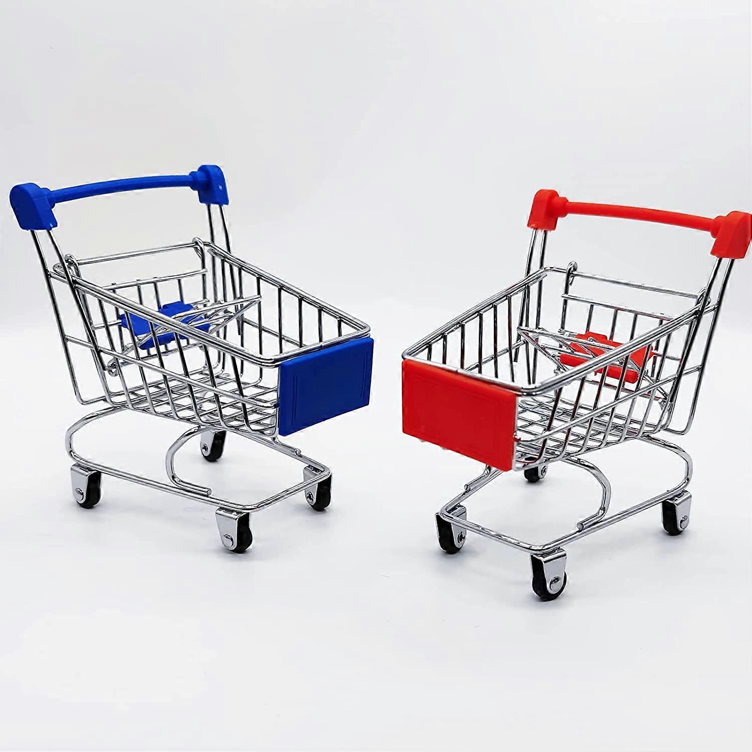 2個のミニショッピングカートスーパーマーケット手車ショッピング