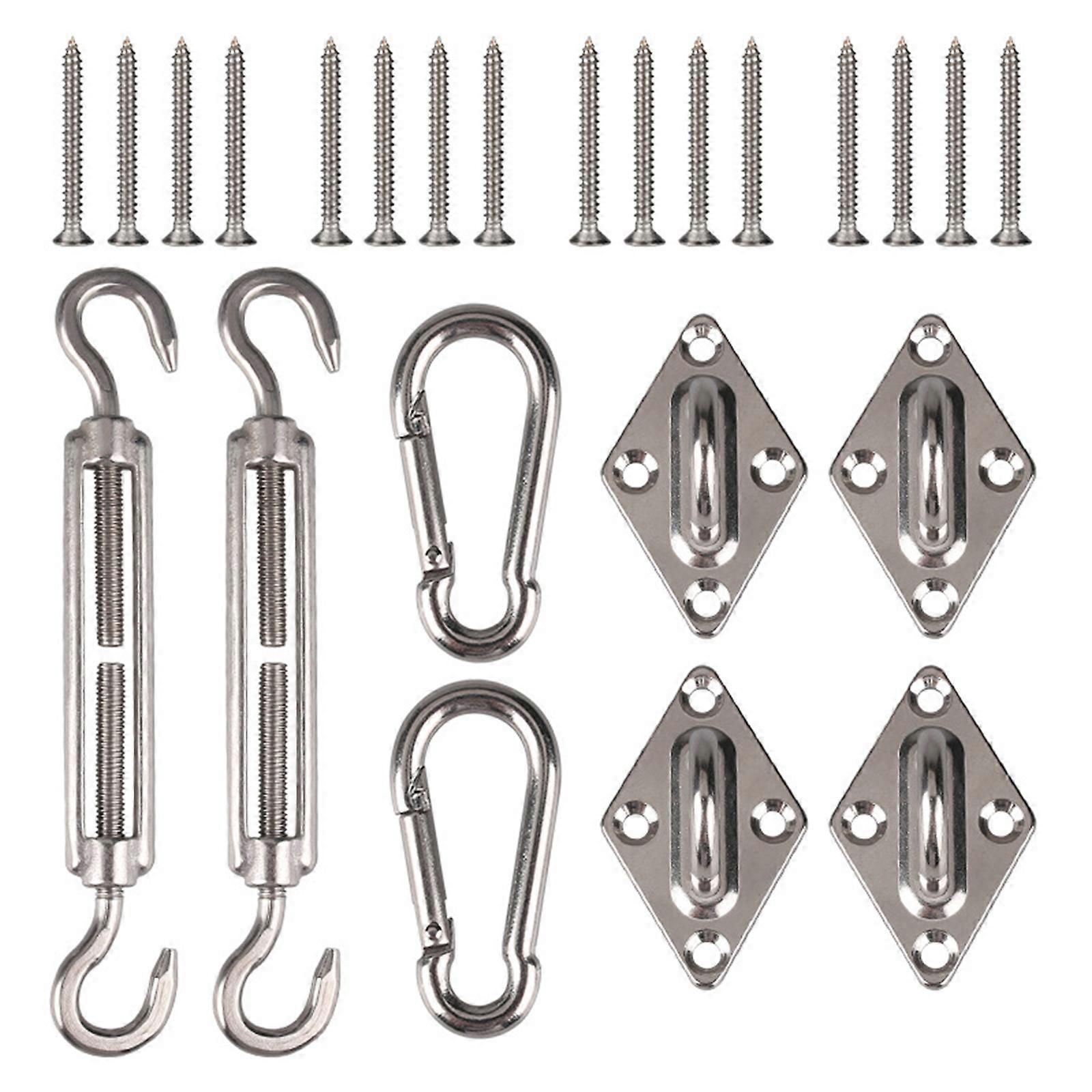 Sun Shade Sail Stainless Fixing Fitting Kit Garden Patio Awning Canopy Accessory