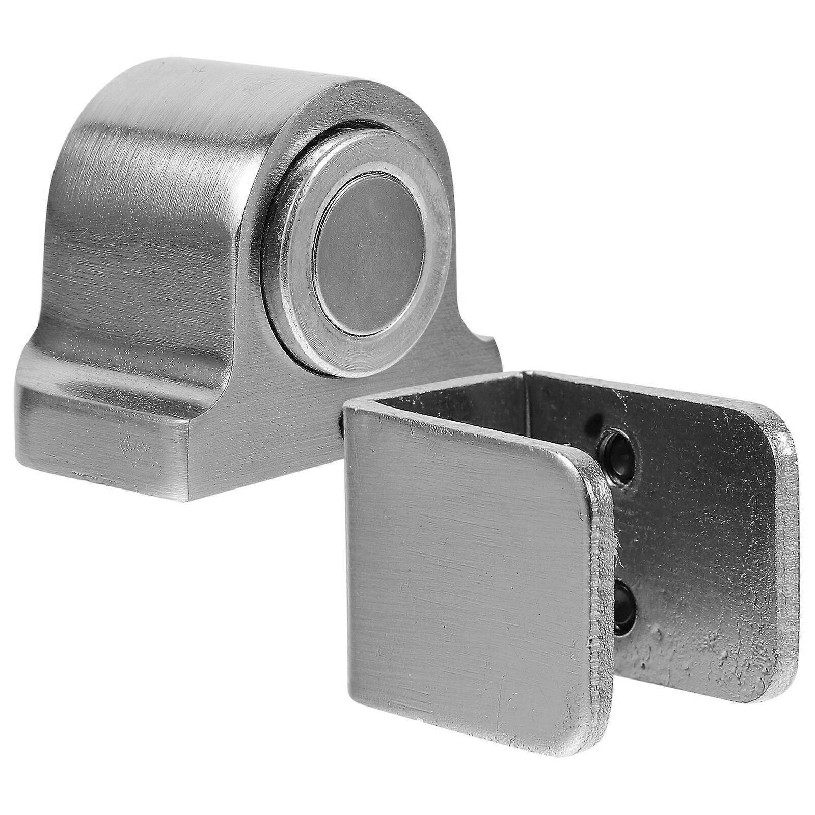 1 Sett glassdørstopper Gulvmontering Dørstopper Dusjdørstopp Push Door Catch med tilbehør