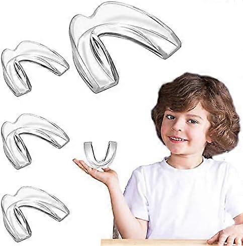 Paradenti per bambini per digrignare i denti, eliminare il bruxismo serrante, vassoio per lo sbiancamento dei denti e sport, protezioni per morsi m...