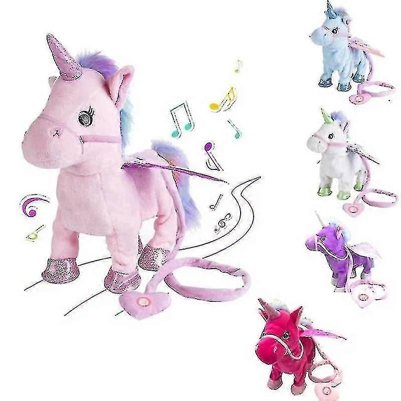 28cm Singing And Walking Electric Unicorn Stuffed Animal Plush Toy