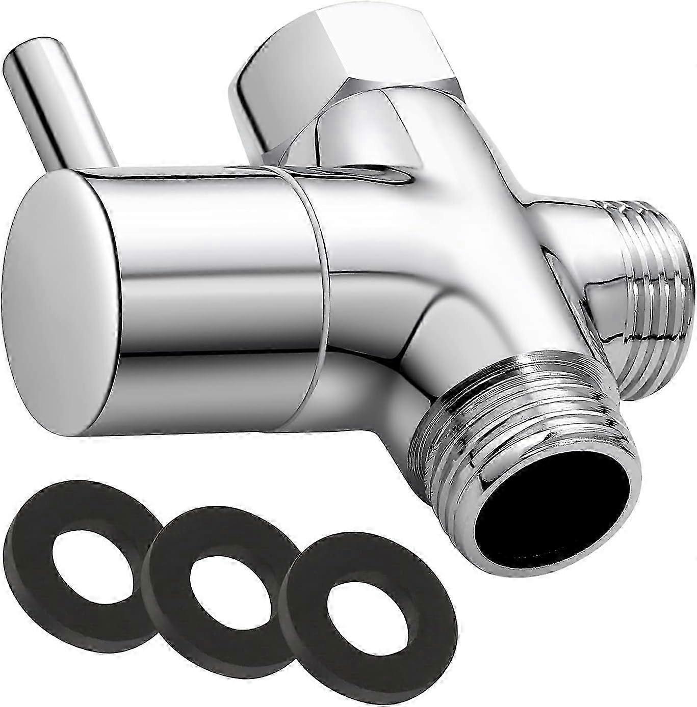 G1/2 Shower Head Diverter Valve, Solid Brass, Compatible with Handheld and Fixed Spray Heads