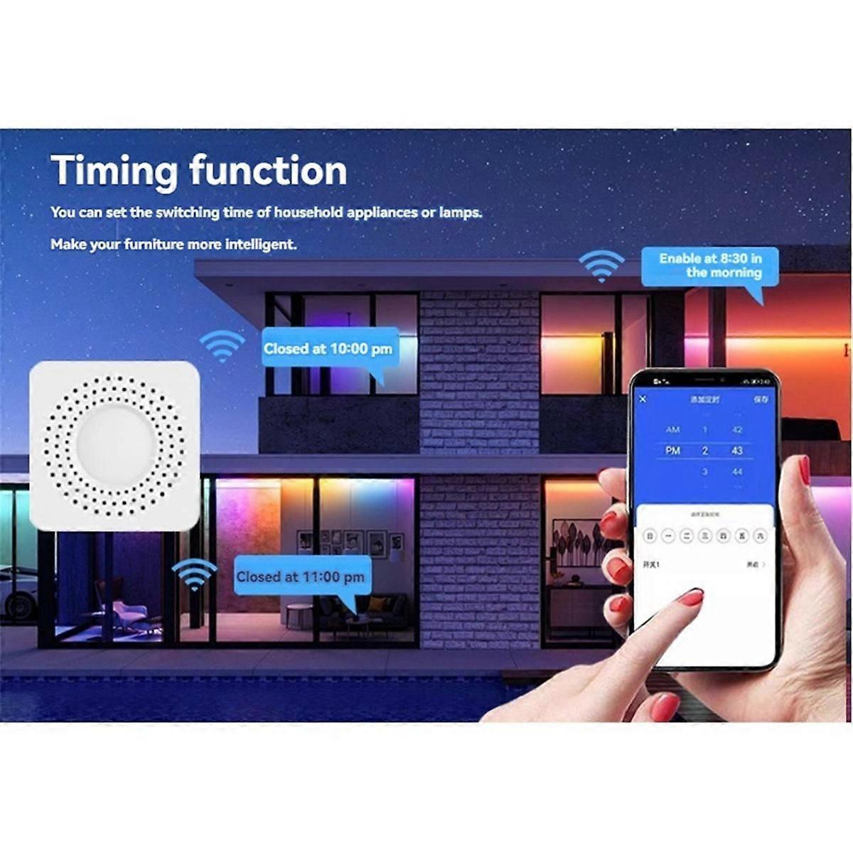 WiFi Relay Switch Module 10A 3 / 4 Channel AC100-240V Work with Alexa Home Mini Smart Switch Module