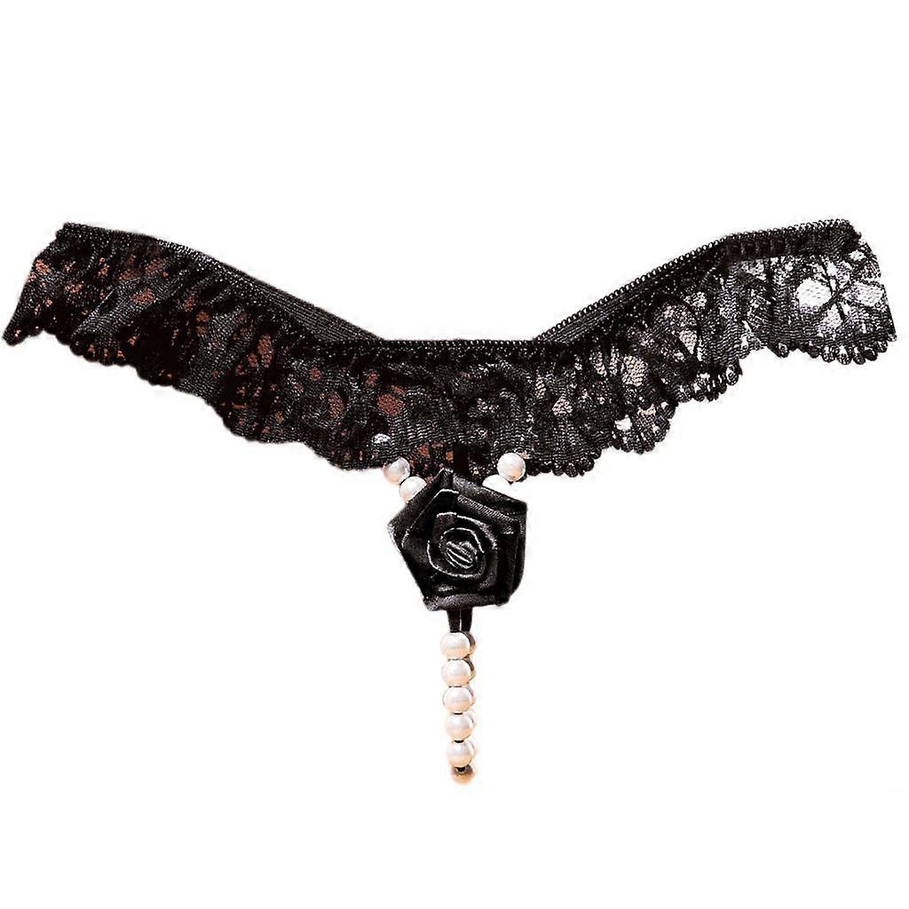Femmes G String Rose Fleur Perles Perles G String Taille Basse Tongs Slips