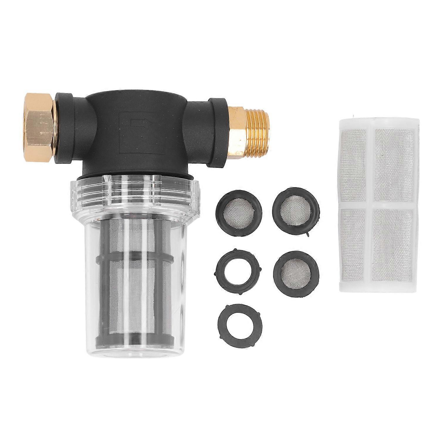 Garden Hose Inlet Filter 3/4 High Pressure Washer Water Sediment Filter Attachment 