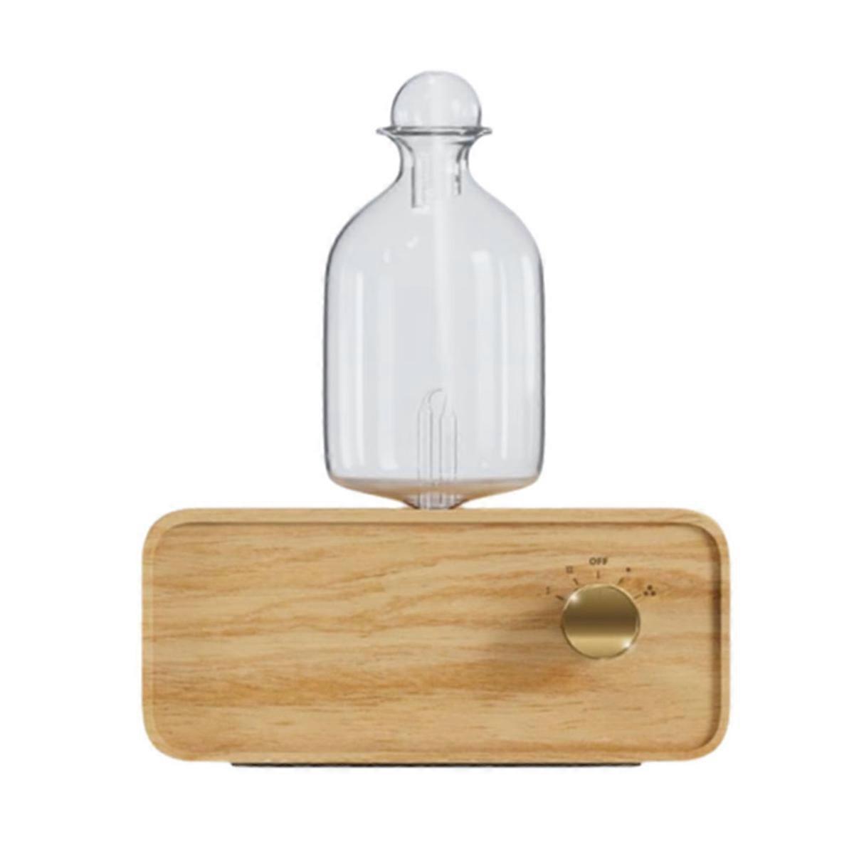 Diffuseurs d’huiles essentielles par nébulisation Diffuseur d’arômes froids en verre de bois rechargeable sans fil pour le salon Bureau à domicile