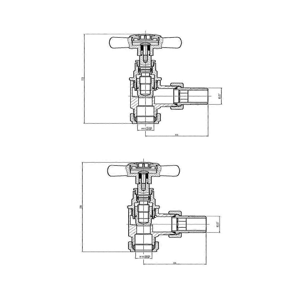Regency Traditional Radiator Valve - Pair