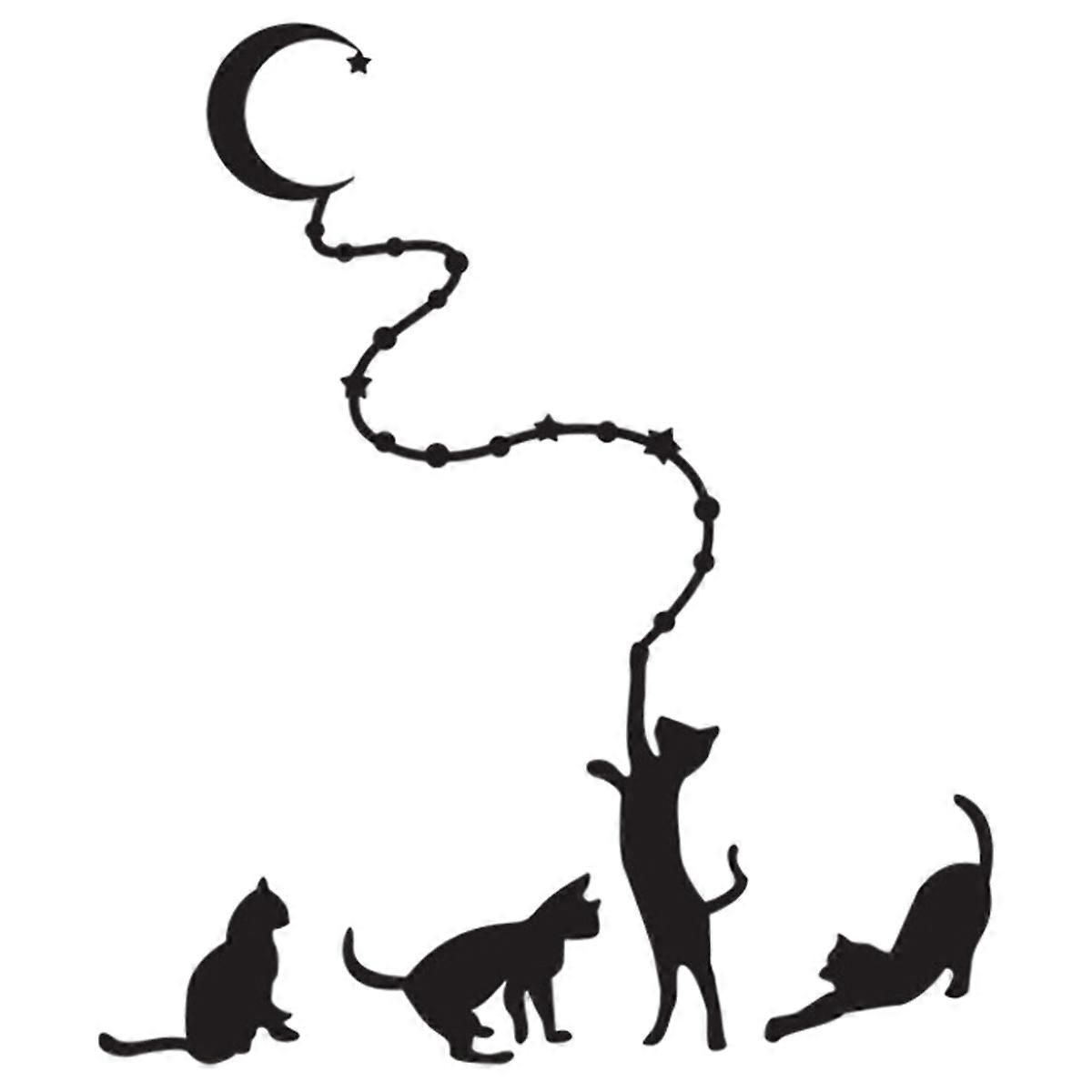 Children's Black Cat Wall Sticker