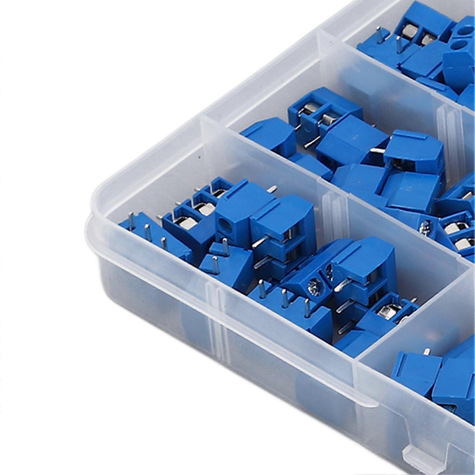 100pcs PCB Mount Screw Terminal Blocks 2, 3 or 4 Pin 10A 300V 5mm Pitch for Electronics