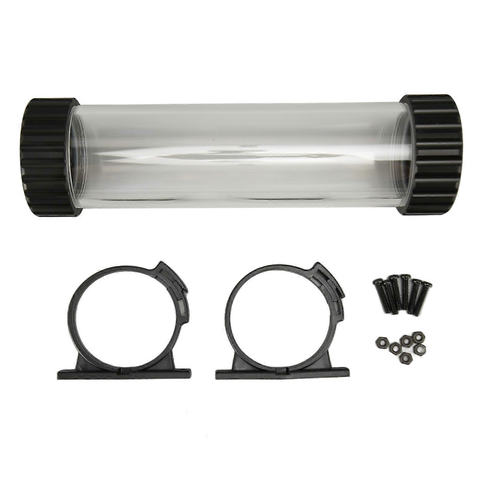 Cylindrical Water Cooling Tank 240mm with Built-in Filtration Transparent POM Design