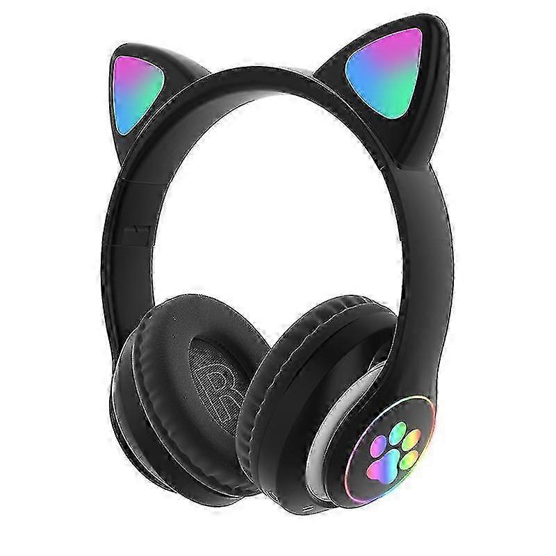 Wireless Bluetooth Cat Ear Bluetooth 50 Headphones adjustable Headset Cute Led Flashing Light Wirele