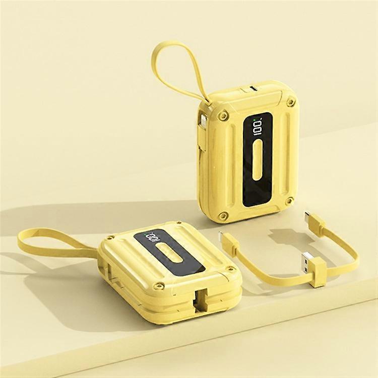 K33 20000mAh Travel Power Bank Fast Charging Battery Pack Built-In with Dual Cable