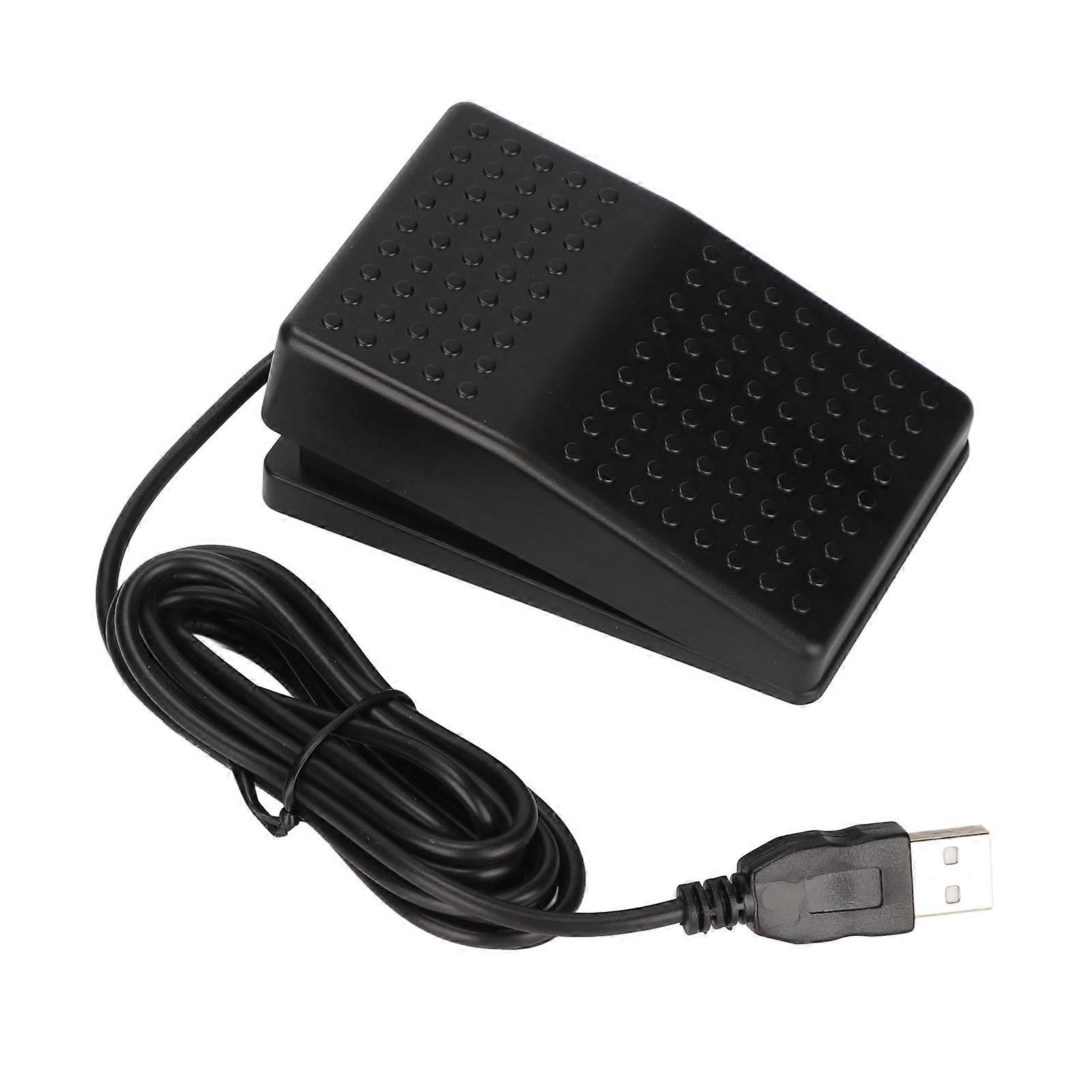 USB Foot Switch Pedal High Sensitivity Multifunctional Ergonomic Single Foot Switch Pedal with 2m Cable for Computer