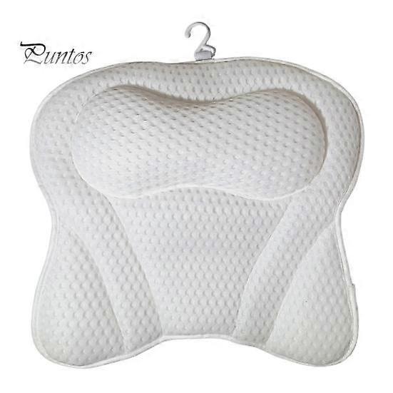 Bath Pillow with Anti-slip Suction Cup Massage Extra Soft Head Neck And Back Support 4D Air Mesh Cushion Bathtub Pillow Spa Accessories