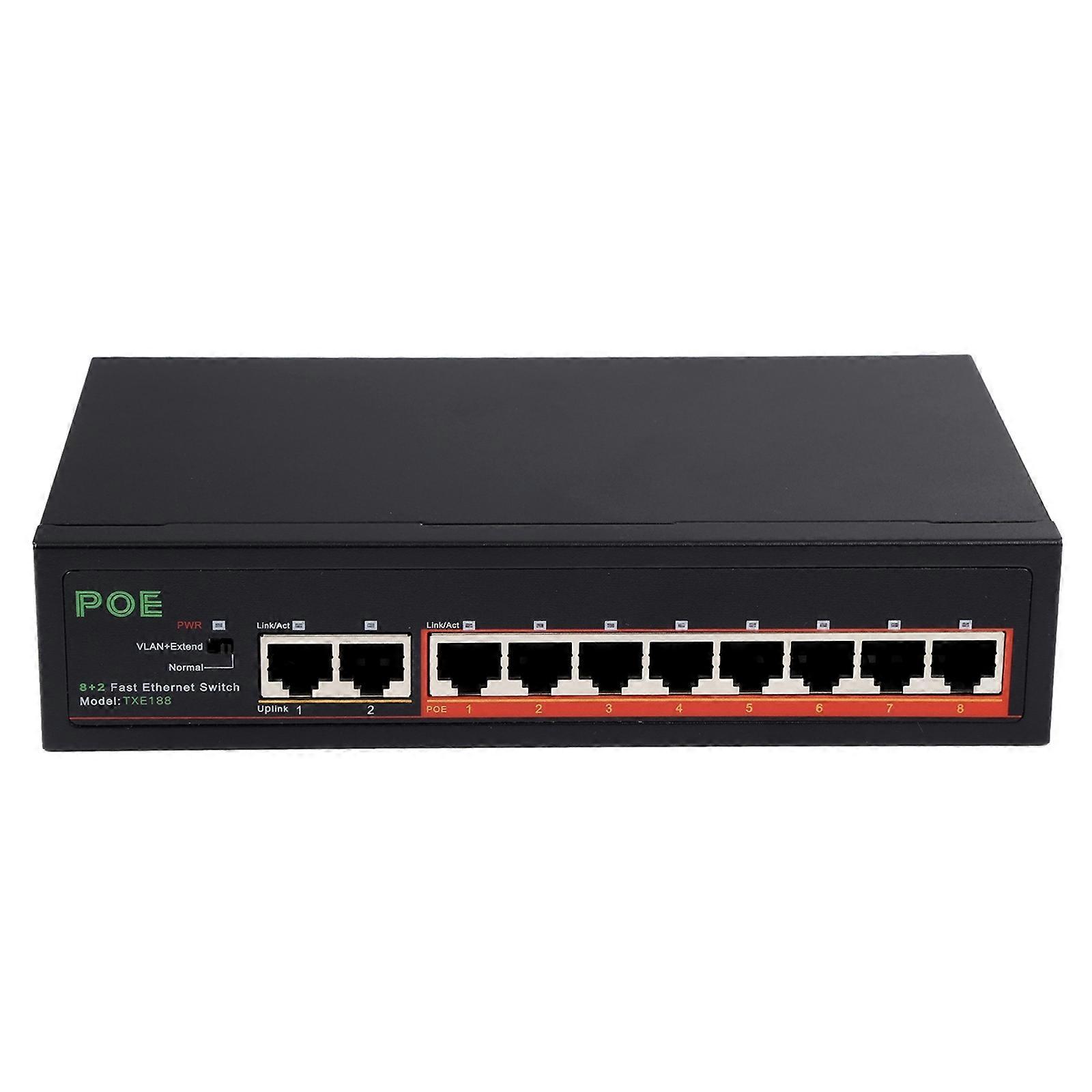 (New) 8 Ports 10/100Mbps POE Switch IEEE802.3af Power Over Ethernet Network Switch for IP Camera VoIP Phone AP Devices