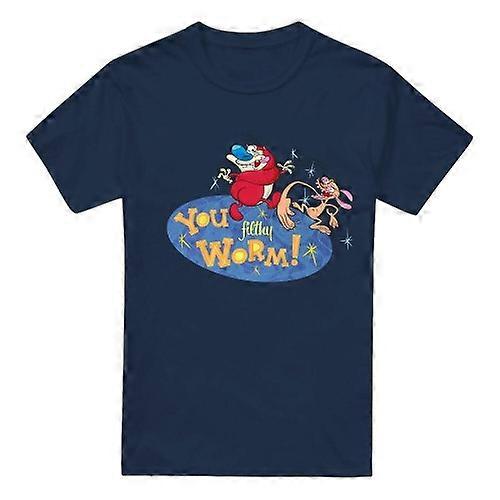 Ren & Stimpy Mens You Filthy Worm! T-Shirt