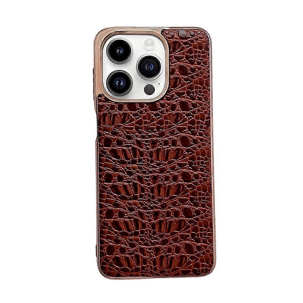 For iPhone 14 Pro Max Sky Series Nano Electroplating Leather Phone Case