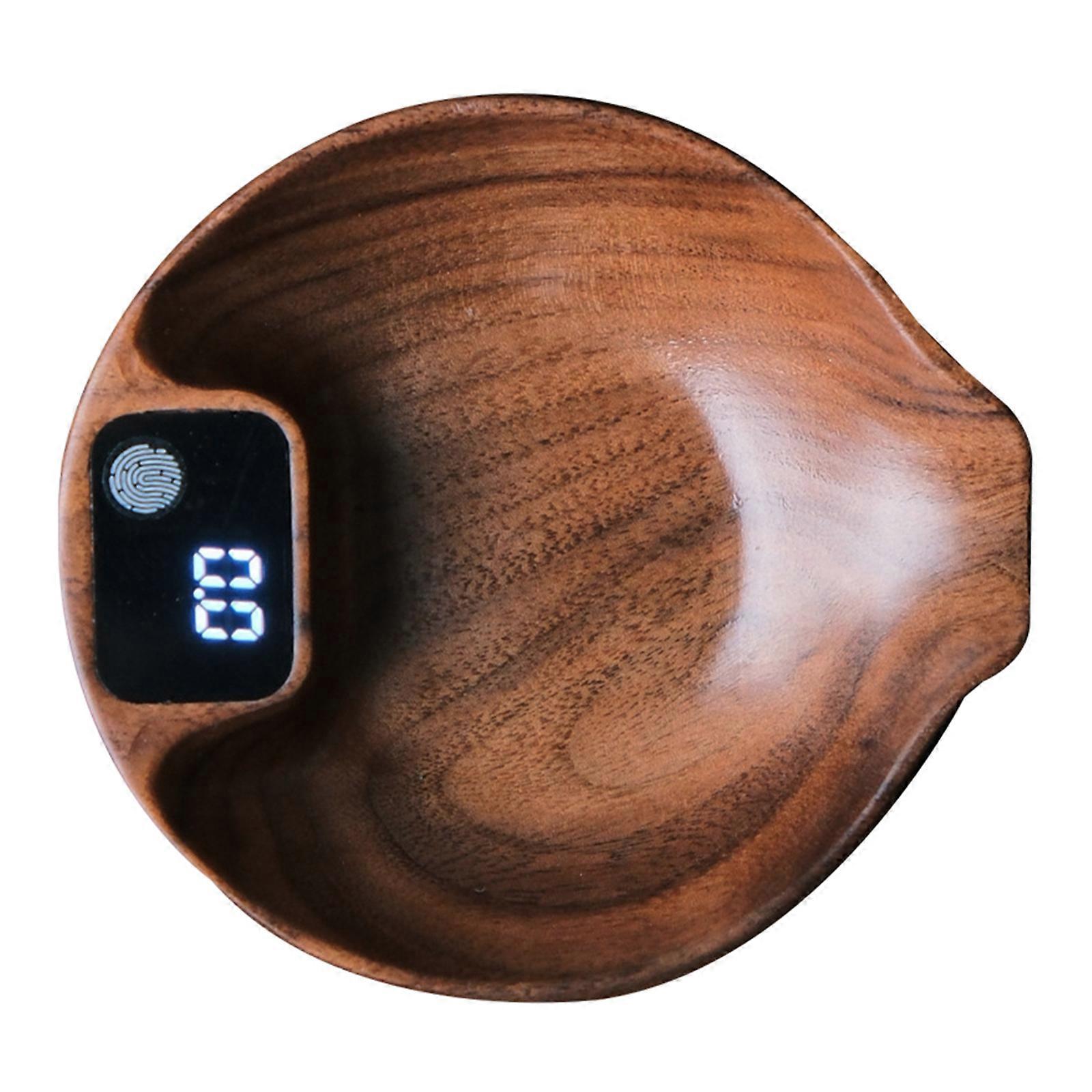 Walnut Digital Coffee Scale with Integrated Tray High Accuracy Rechargeable Espresso Weighing Scale Kitchen Tool