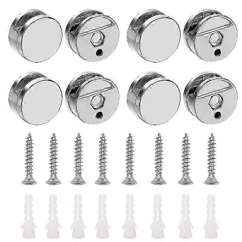 8 Pcs Mirror Clip Set Mirror Holder Clips Zinc Alloy Mirror Holders for Walls Fixed Fitting for 3-5