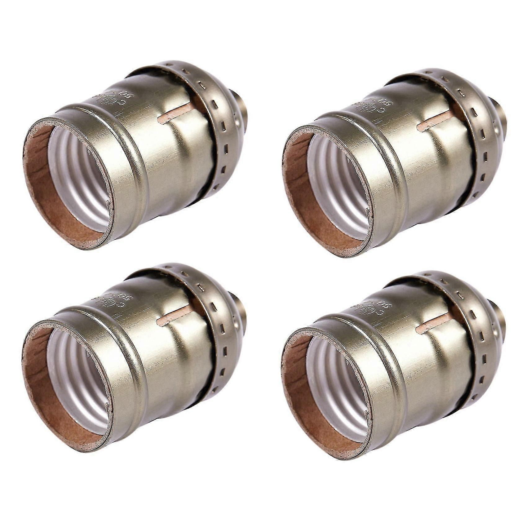 4x Vintage Lamp Light Base Socket Holder Adapter E27 Bulbs -suitable For Bare Bulb Features No Wire