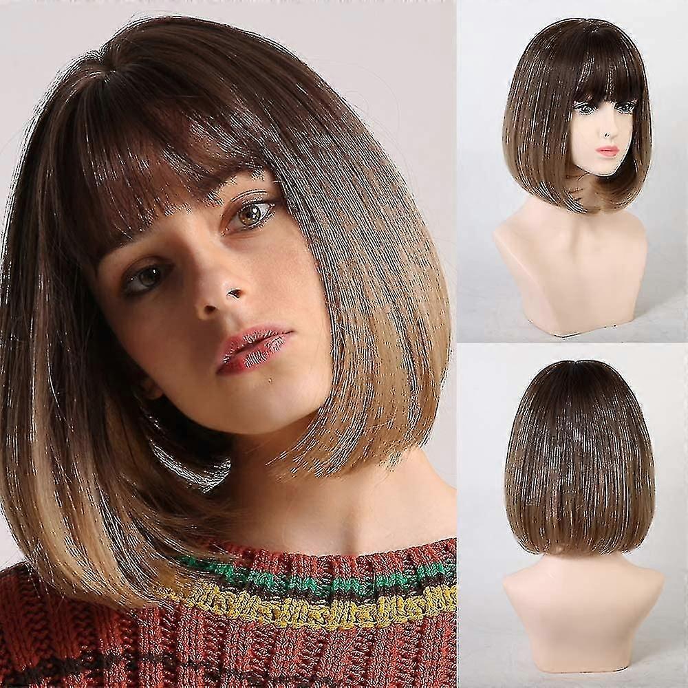 101: Kellynee 24 "أسود إلى بني شعر مستعار طويل مجعد اصطناعي متوافق مع النساء (2 قبعات شعر مستعار متضمنة) _Gift من G