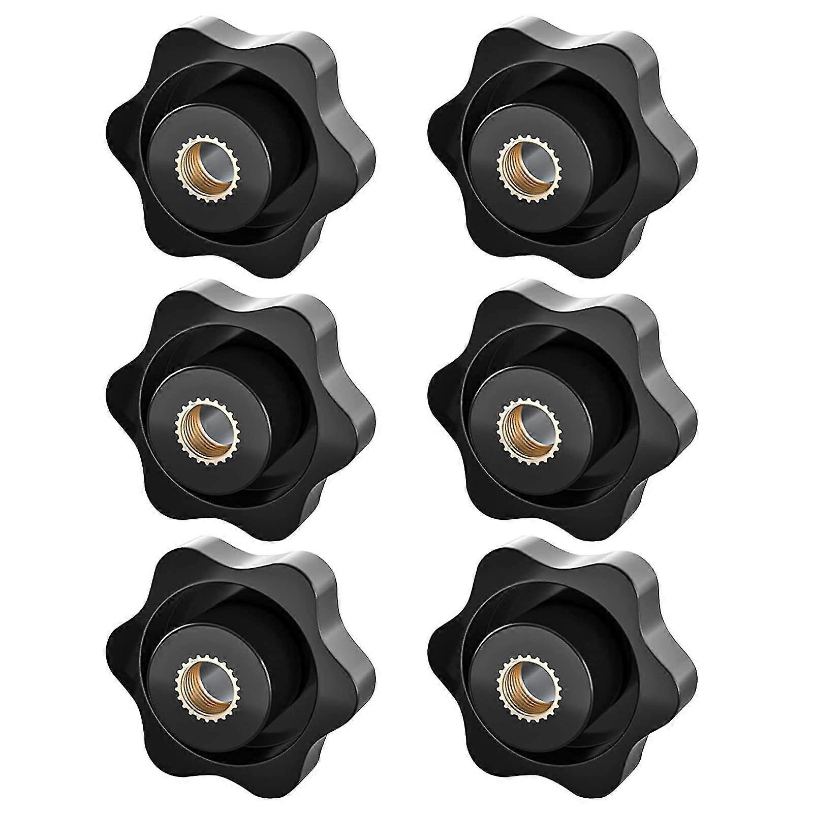 M8 Star Knob Clamping Nut, Threaded Adjustable for Mechanical Furniture Electronics